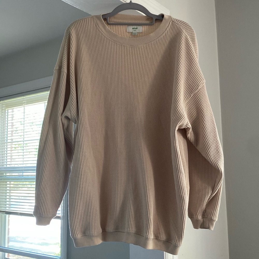 Aerie Waffle Sweater XS